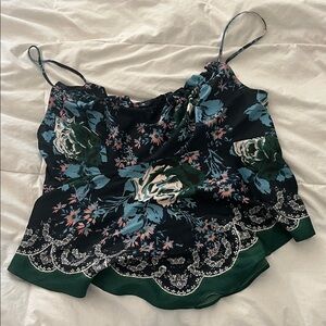 Floral Spaghetti Strap Top XS